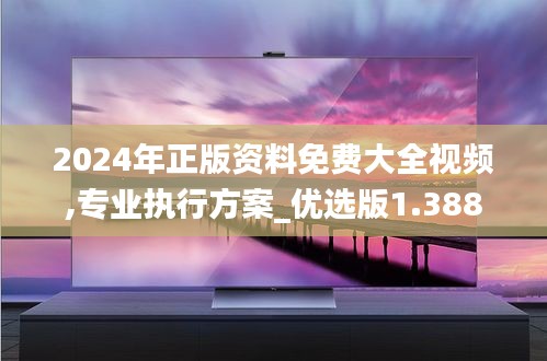 2024年正版资料免费大全视频,专业执行方案_优选版1.388