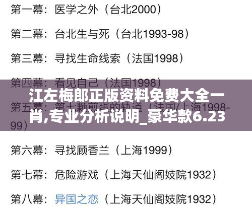 江左梅郎正版资料免费大全一肖,专业分析说明_豪华款6.230