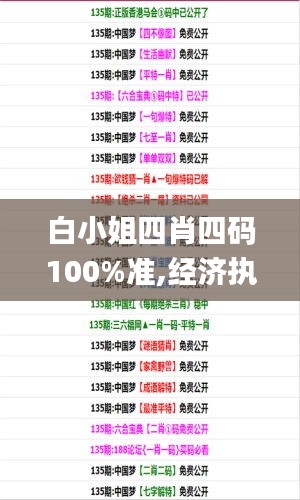 白小姐四肖四码100%准,经济执行方案分析_游戏版7.819