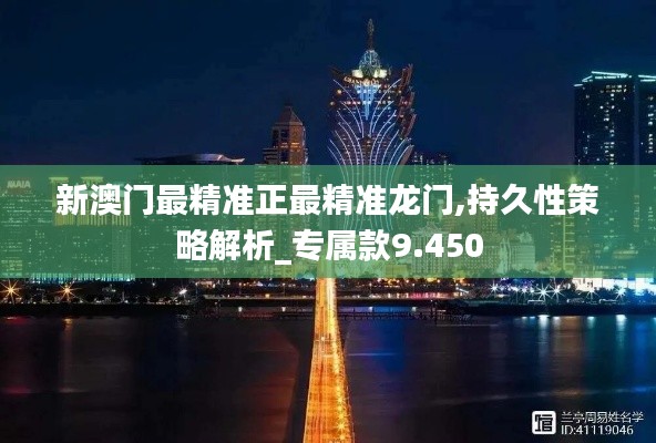 新澳门最精准正最精准龙门,持久性策略解析_专属款9.450