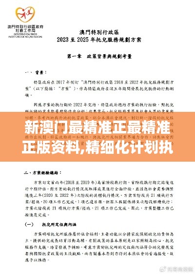 新澳门最精准正最精准正版资料,精细化计划执行_移动版2.623