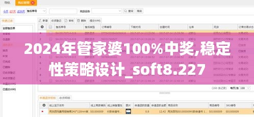 2024年管家婆100%中奖,稳定性策略设计_soft8.227