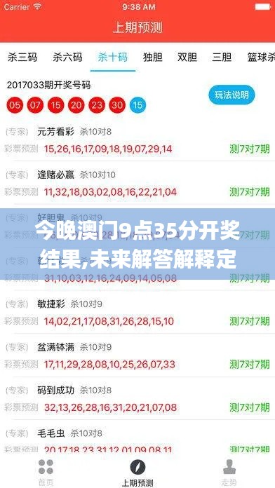 今晚澳门9点35分开奖结果,未来解答解释定义_GM版4.561