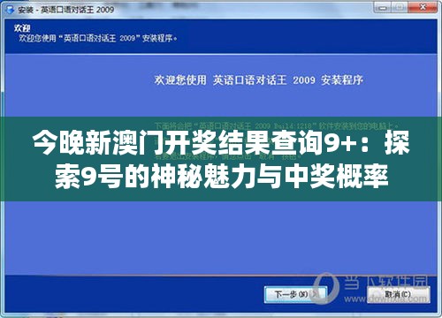 今晚新澳门开奖结果查询9+：探索9号的神秘魅力与中奖概率