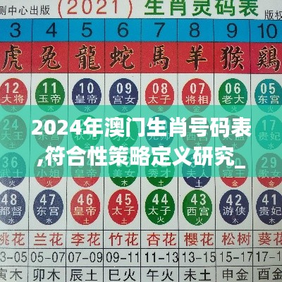 2024年澳门生肖号码表,符合性策略定义研究_专属版7.815