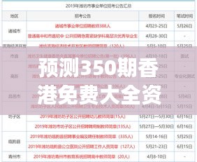 预测350期香港免费大全资料大全：洞见未来的权威指南