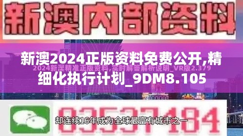 新澳2024正版资料免费公开,精细化执行计划_9DM8.105