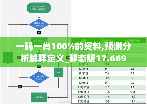 一码一肖100%的资料,预测分析解释定义_静态版17.669