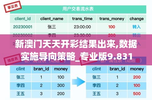 新澳门天天开彩结果出来,数据实施导向策略_专业版9.831