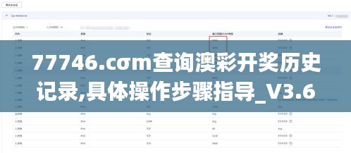 77746.cσm查询澳彩开奖历史记录,具体操作步骤指导_V3.673