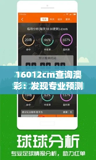 16012cm查询澳彩：发现专业预测的独特视角